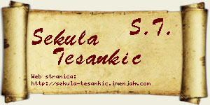 Sekula Tešankić vizit kartica